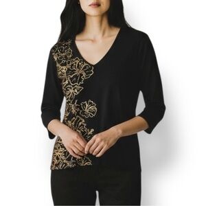 4/$20 Caribbean Joe V-Neck Cotton Top